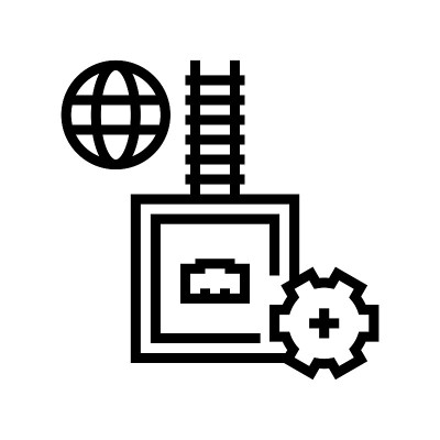 电气保险丝线图标矢量插图