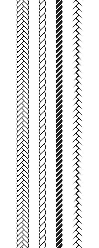Ropes pattern brushes.