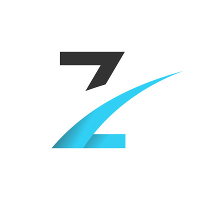 插图矢量图形的Z字母与箭头的概念