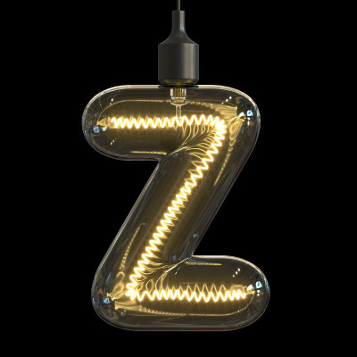 灯泡3d字体3d渲染字母Z