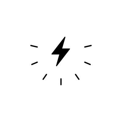 Lightning or flash icon with rays. Flash Vector il