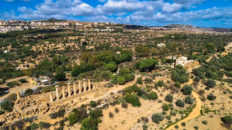 寺庙谷。西西里岛Agrigento(古希腊语Akragas)的一处考古遗址。