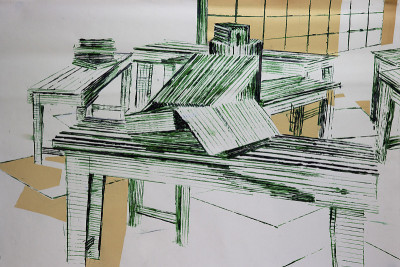 混合媒介的静物画