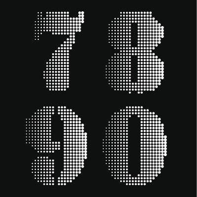 半色调黑白色字母数字符号