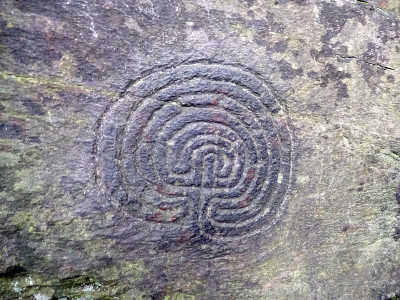迷宫石刻，岩石谷，康沃尔