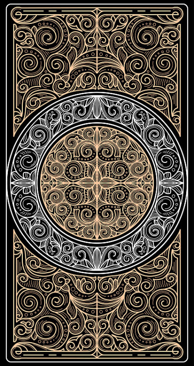 Ornate art deco vintage design card