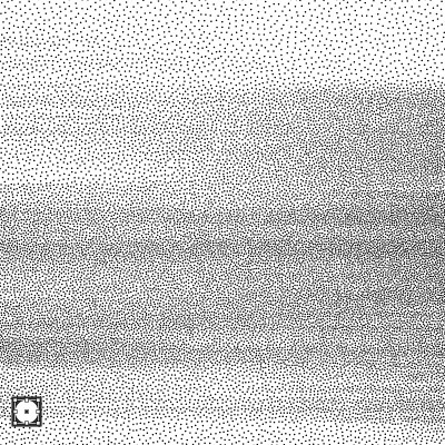 波浪的背景。黑白颗粒点状设计。点彩派的模式。点画矢量插图。