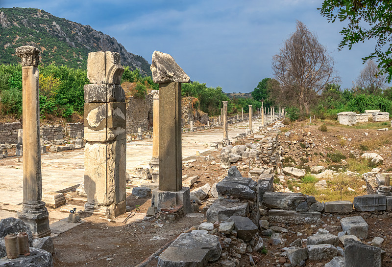 土耳其古代以弗所的港湾街