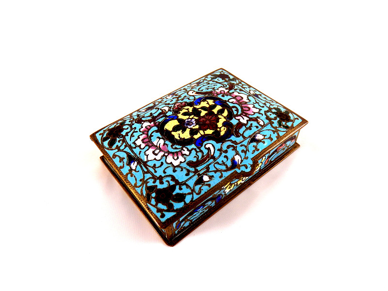 古董景泰蓝Stampbox