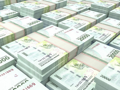 印尼钞票。Indonesianrupiah账单。20000印尼盾印尼盾。商业、金融背景。