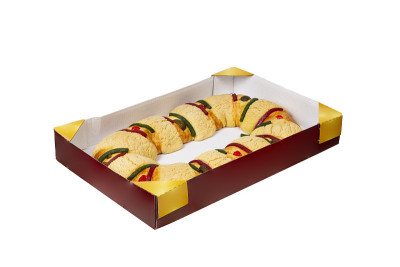 美味的rosca de reyes墨西哥传统。