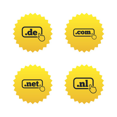 顶级域名的迹象。De, Com, Net和Nl。
