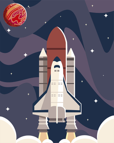 航天飞机卫星探索探险旅行