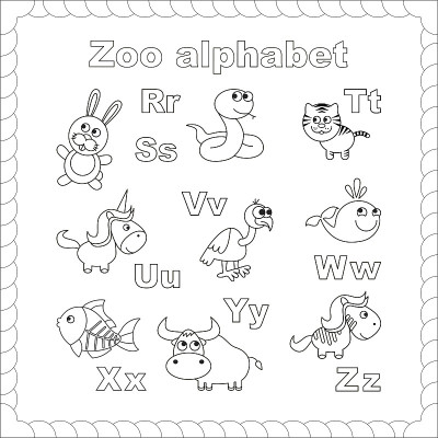 孤立。兔子，兔子，蛇，老虎，独角兽，秃鹫，鲸鱼，x