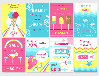 夏季销售高达70%的宣传海报套装