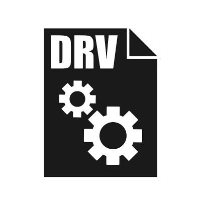 DRV黑色文件矢量图标，平面设计风格