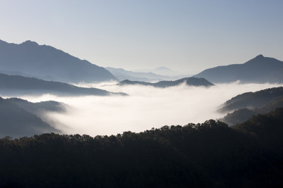 雾，山