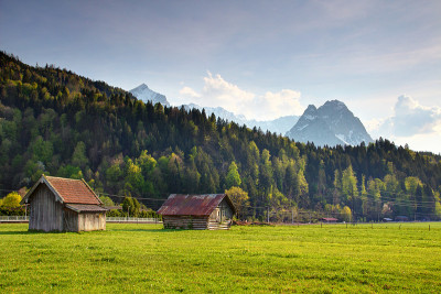 德国巴伐利亚州巴伐利亚北部石灰岩阿尔卑斯山脉Werdenfelser Land Garmisch P