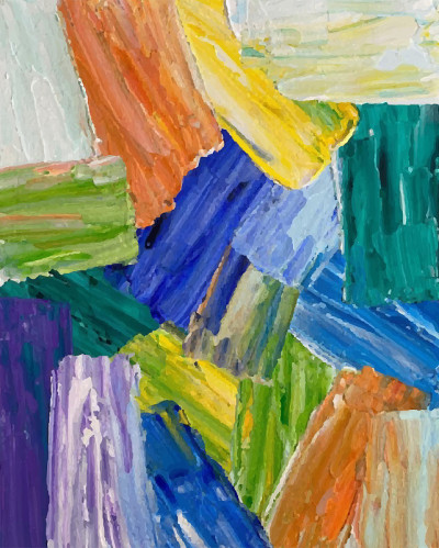 手绘油画。抽象艺术背景