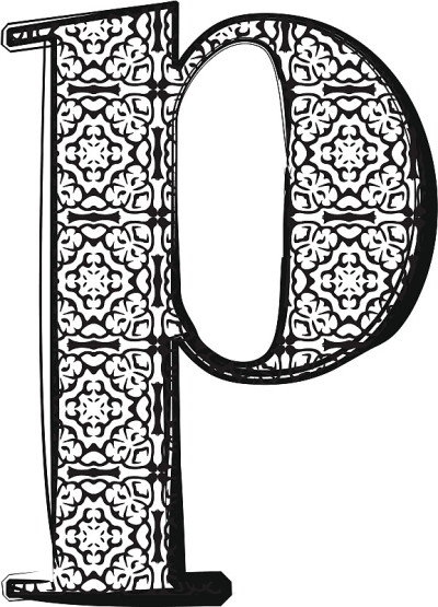 时尚字体p