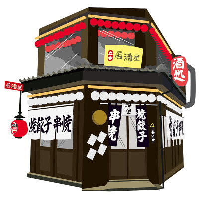 一个酒馆的外部插图