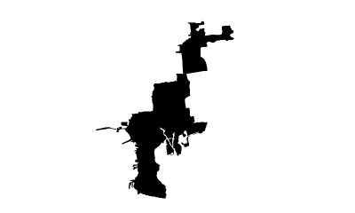 佛罗里达州坦帕市的黑色剪影地图