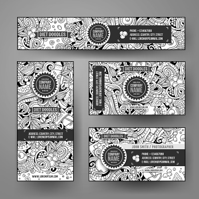 Corporate Identity vector templates set design wit