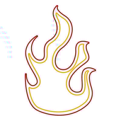 火火焰隔离图标