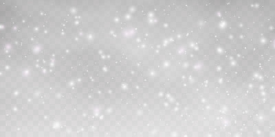 矢量Png大雪，不同形状和形式的雪花。雪花纷飞，雪花背景。下降的圣诞节