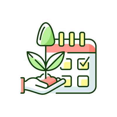 估计种植时间RGB颜色图标