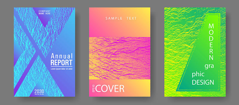Booklet design vector layouts set.