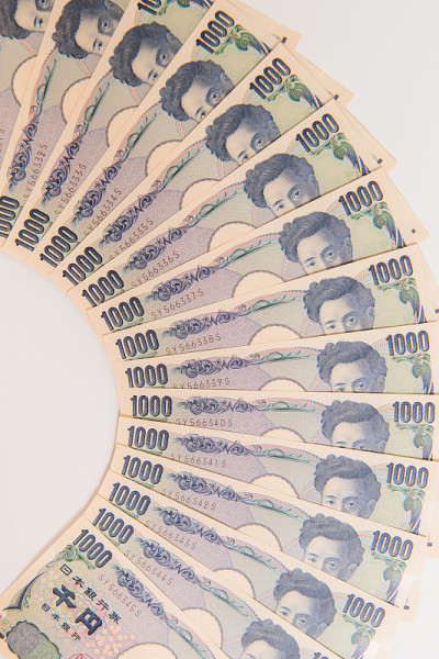 日元，白底1000日元，日元银行
