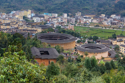 三福建土楼及周边景观