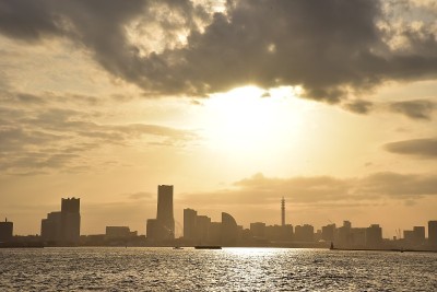 城市的日落