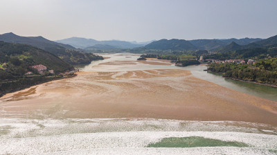 乌尔代拜生物圈的鸟瞰图，位于西班牙巴斯克地区