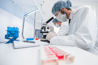 一群科学家在实验室里进行研究
