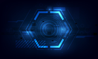 摘要六边形图案分子科学设计技术创新概念背景