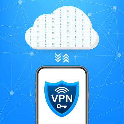 安全VPN连接概念。虚拟专用网络连接概述。矢量插图。
