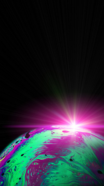 抽象的背景空间。星系宇宙中的地球，黑色背景上的抽象太阳。梦幻星系中的彗星、小行星、陨石。