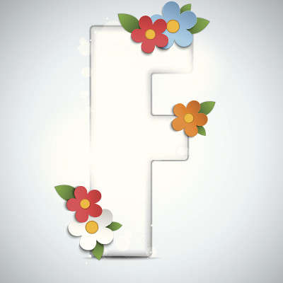 春天玻璃字母花