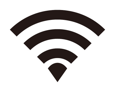 一个简单的wifi图标。稍微尖锐的风格。