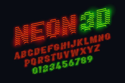 霓虹3d字体