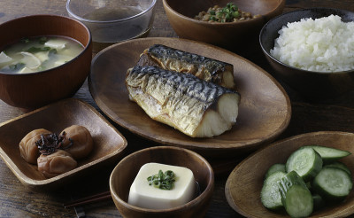 日本健康食物烤鲭鱼套餐