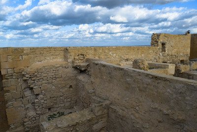 位于突尼斯地中海沿岸的中世纪堡垒Bordj El Kebir (Fort Ghazi Mustaph