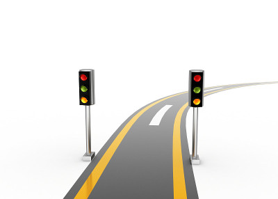 带信号灯的公路