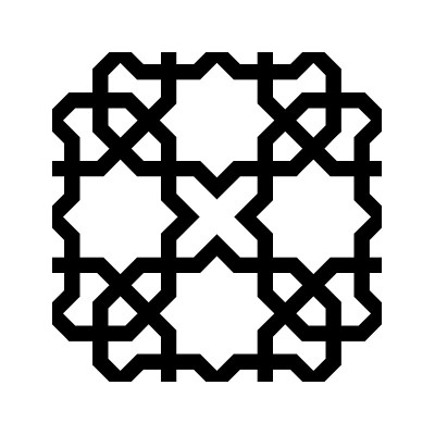 Kufic图案符号与白色背景