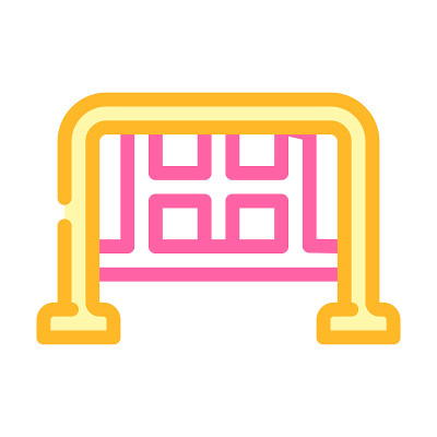 障碍抗议会议彩色图标矢量插图