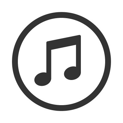 注意矢量图标。乐谱的象征。歌曲旋律的迹象。应用程序和web界面按钮。轮廓图像。