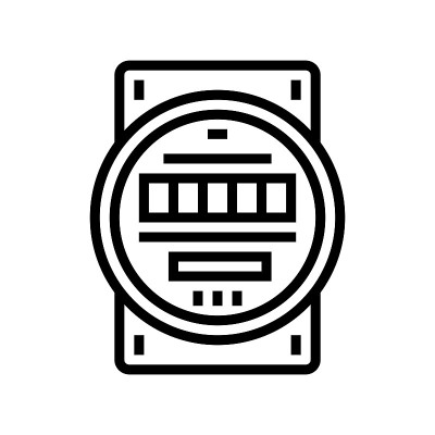 电表线图标矢量插图