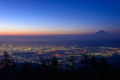 口福和富士山景观